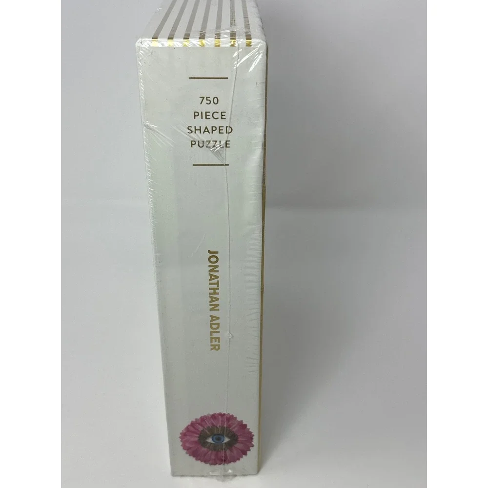 Jonathan Adler 750 Piece Shaped Puzzle Pink Flower Eye Galison New Sealed Flaw